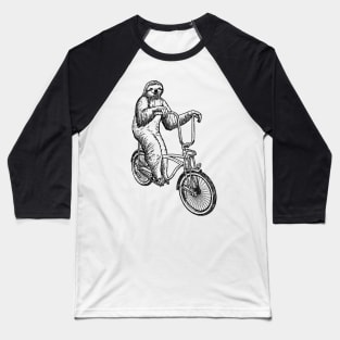 Sloth Riding Bike Baseball T-Shirt